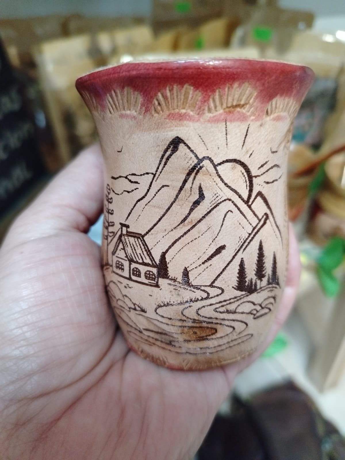 Mate de aluminio y cobertura de cuero