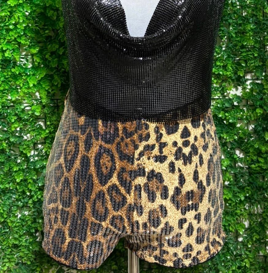 Short Lentejuelas Leopardo 