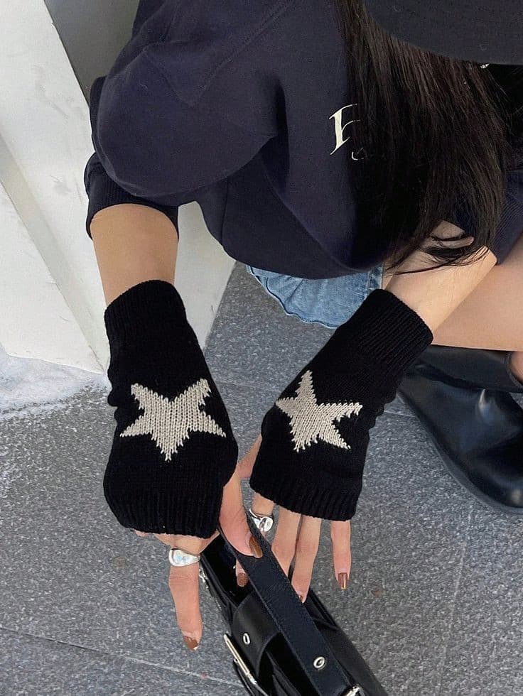 guantes estrella negros