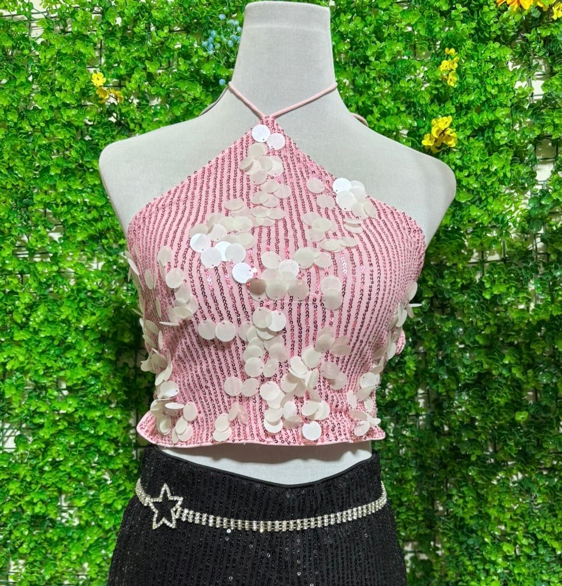 Top Lentejuelas Rosa