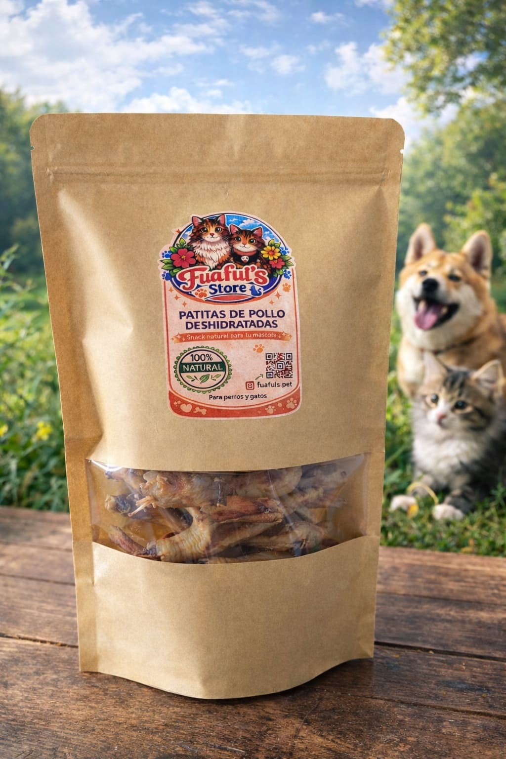 Pack de 15 unidades de Patitas de pollo deshidratada