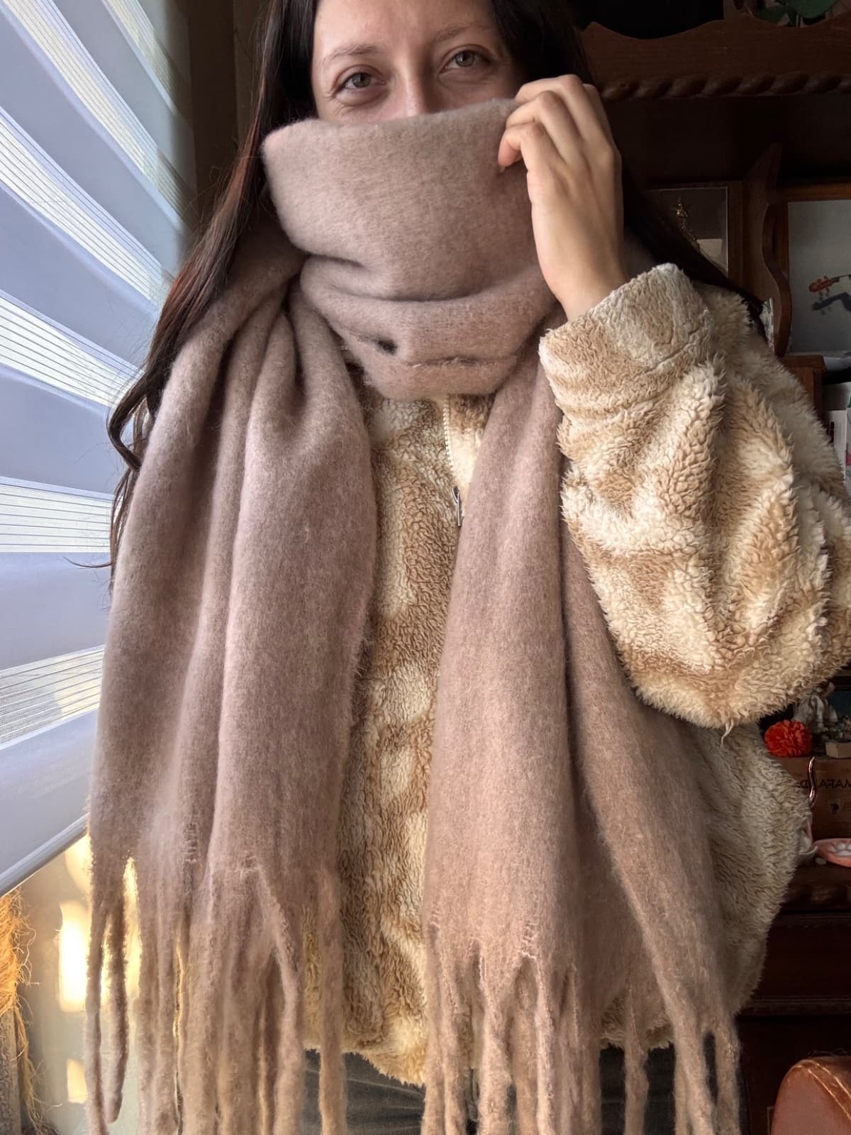 Maxi bufanda café claro 