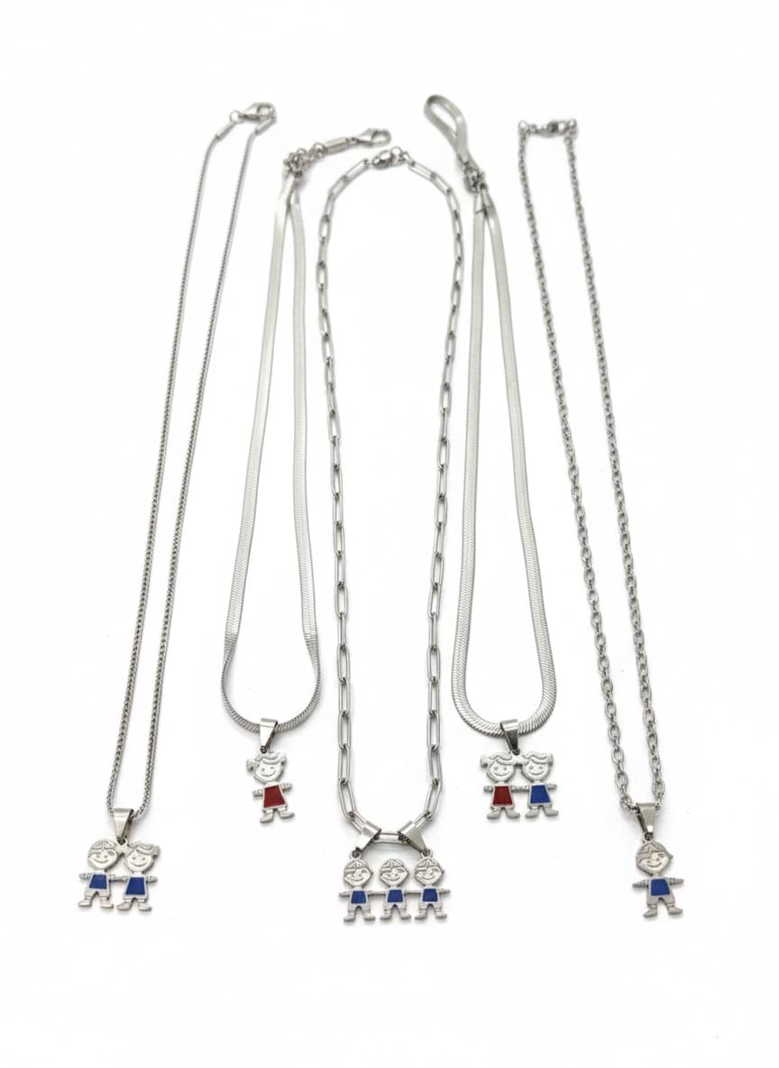 Promo Cadena + Colgante niños Acero 