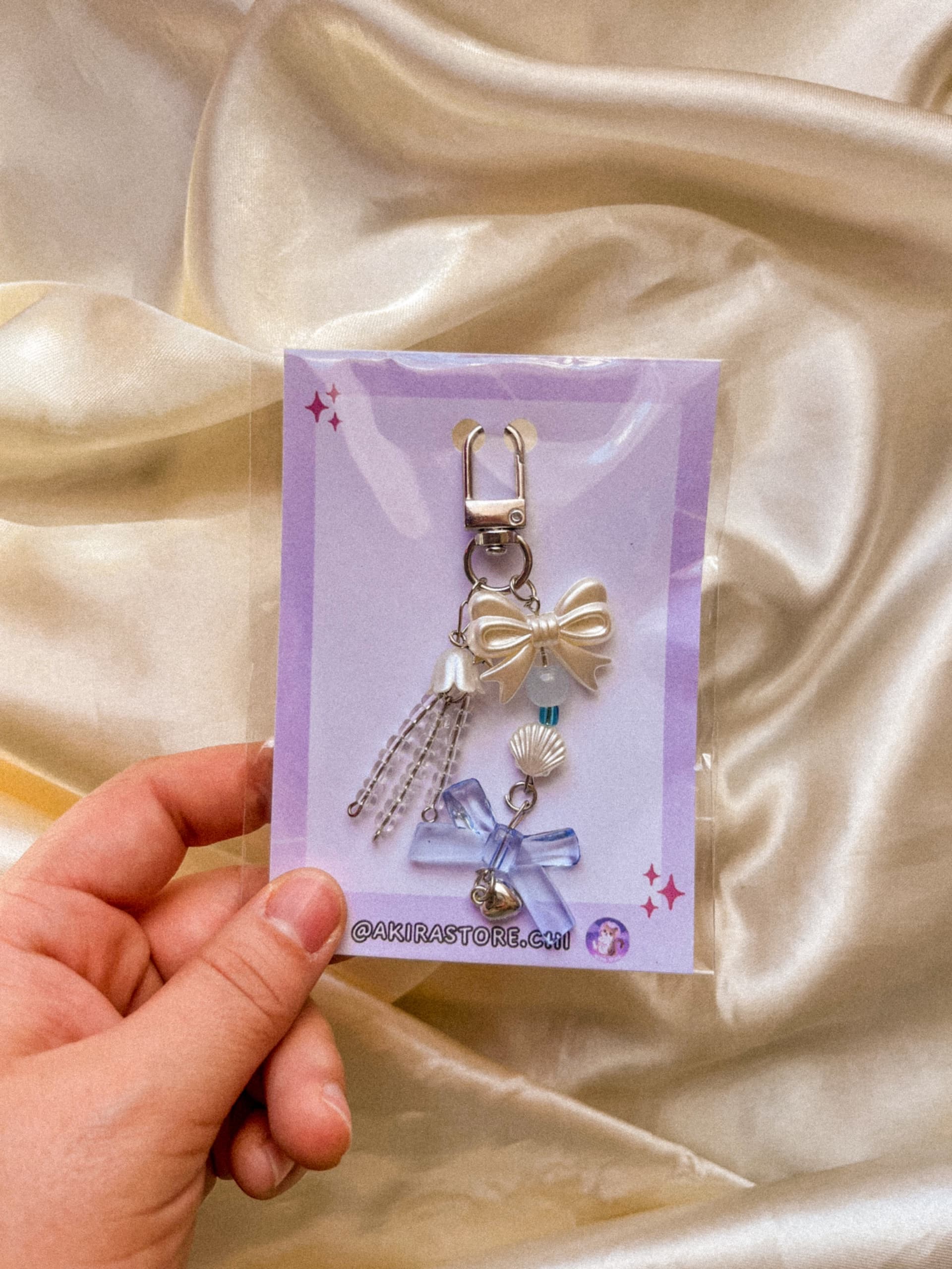 llavero mariposa celeste