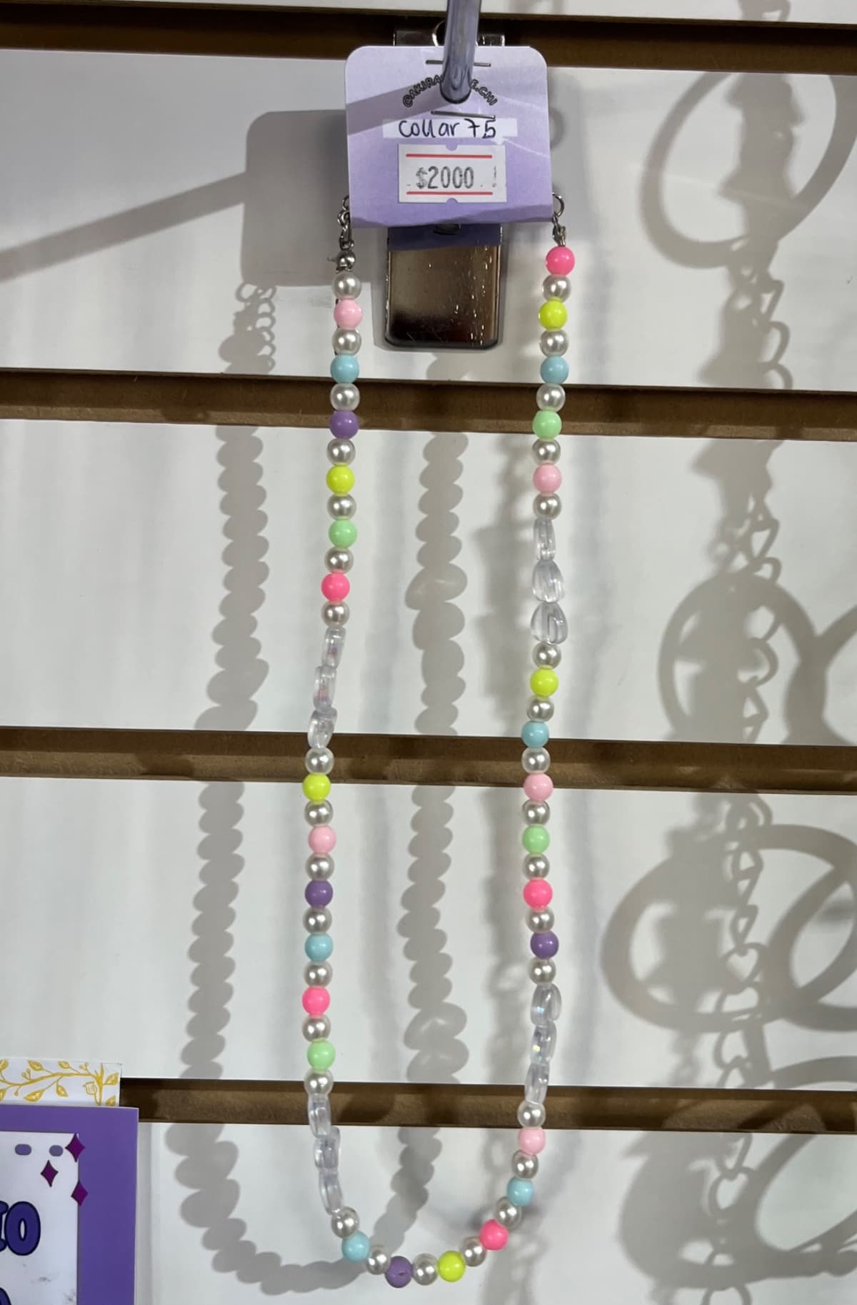 collar perlas colores