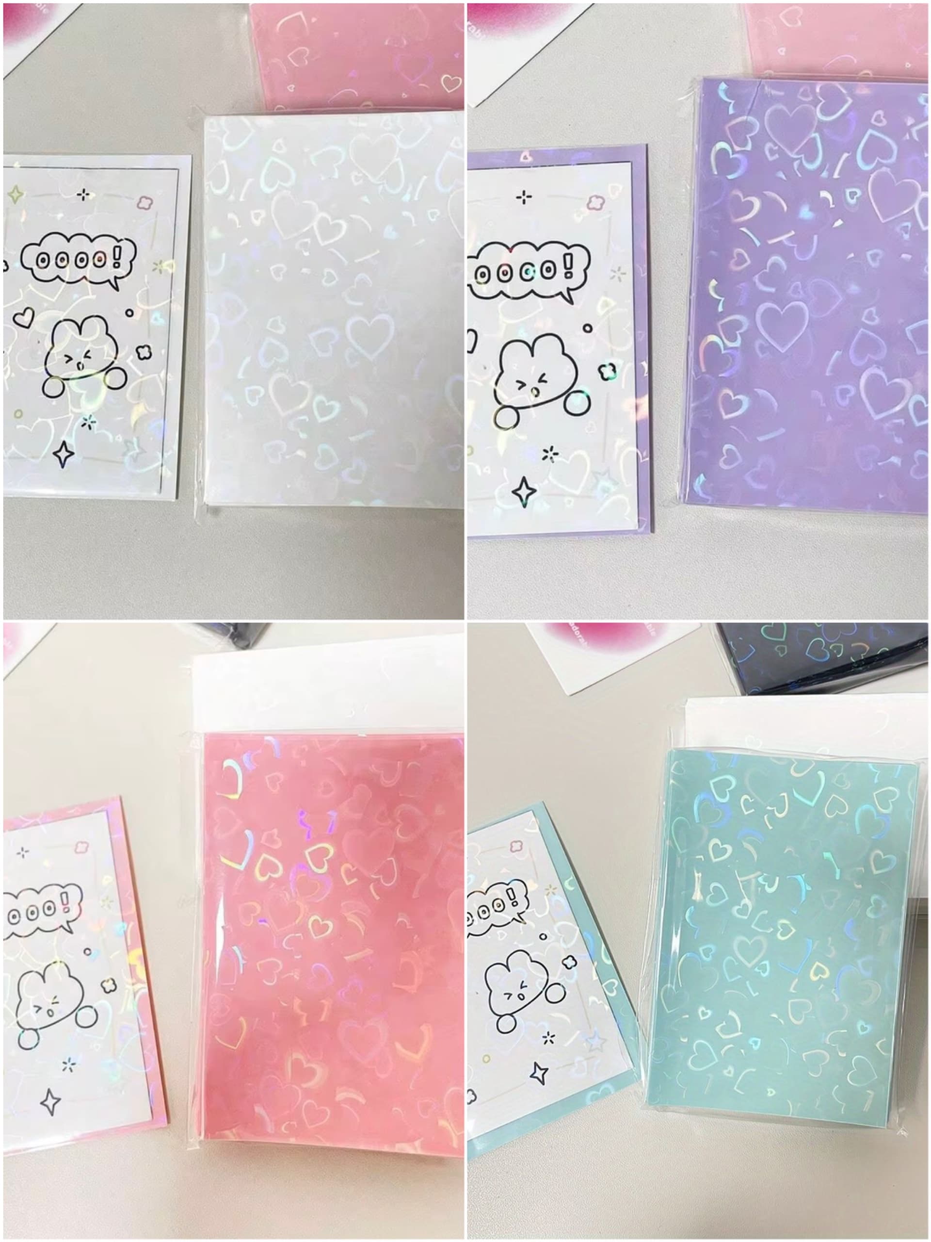 set 10 sleeves holograficos 