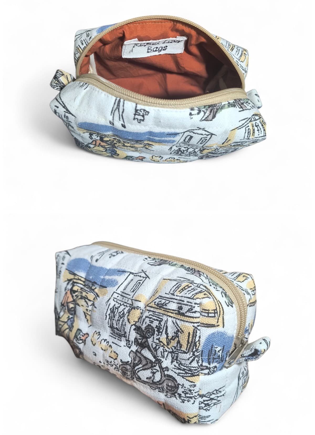 Estuche grande de lona artesanal