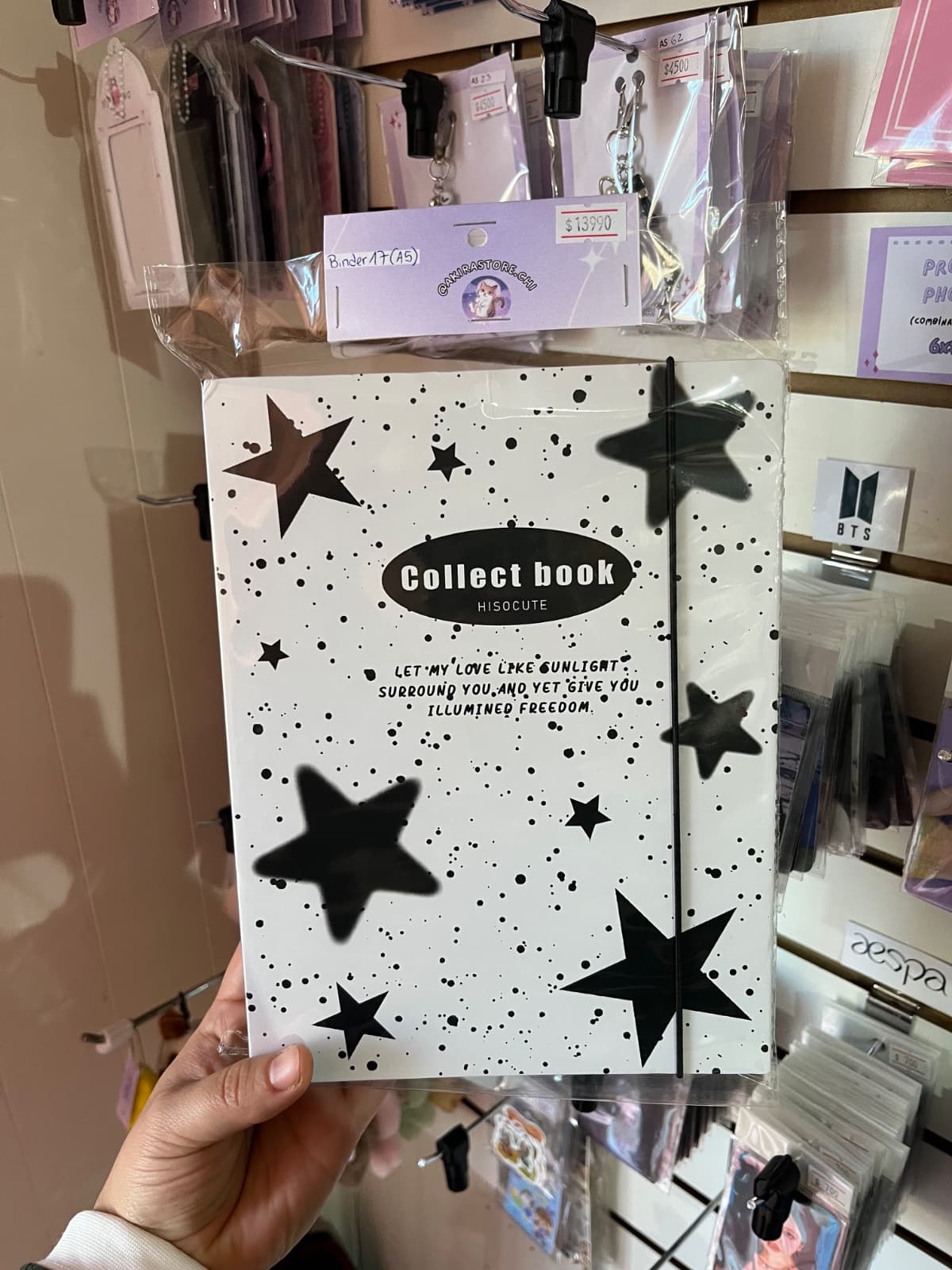 binder estrellas negras