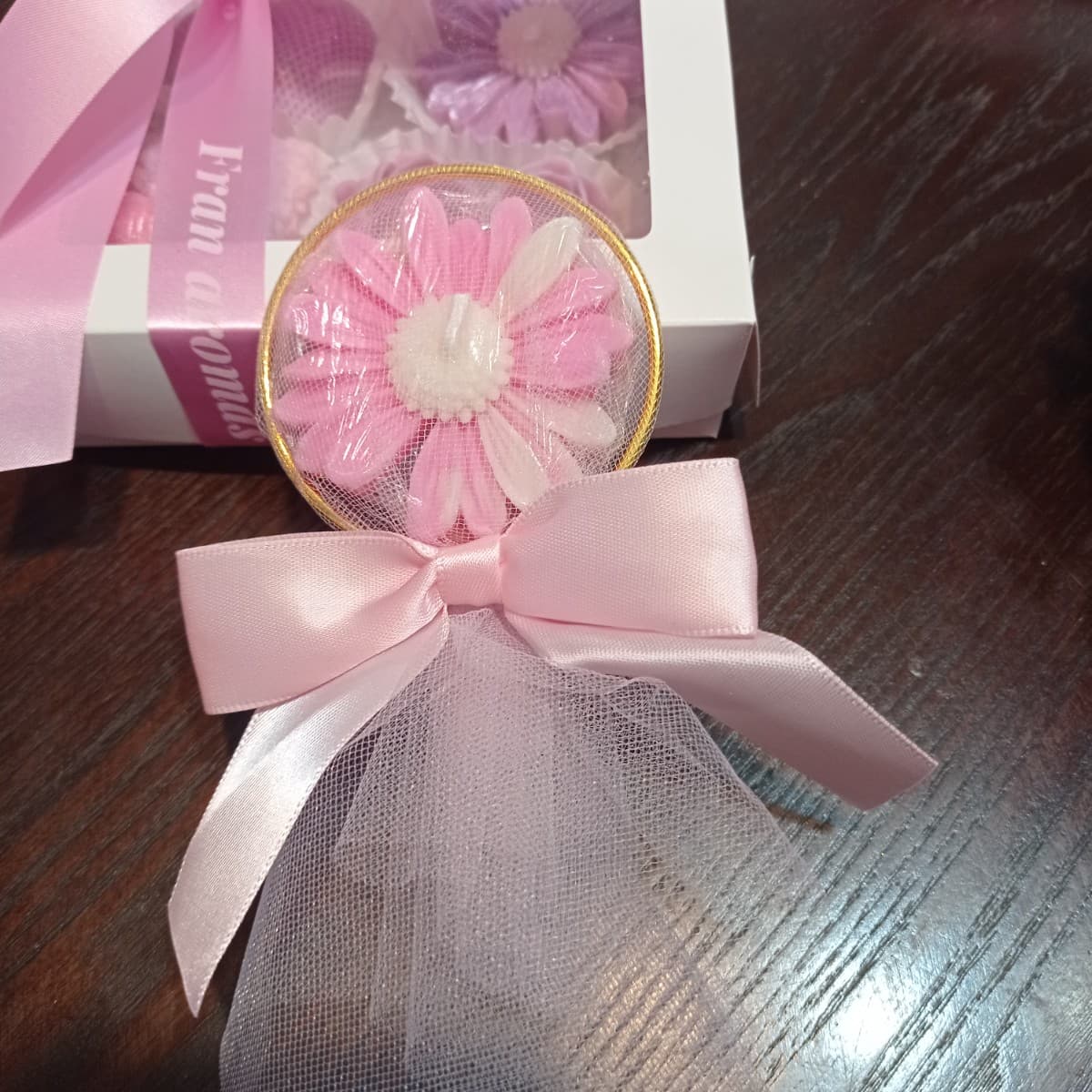 Margarita en tul rosado