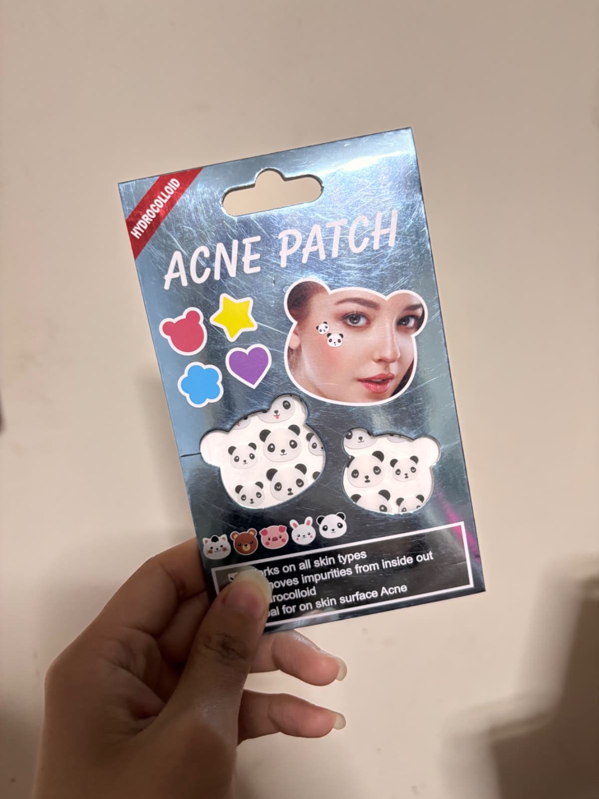 Parche para acné pandas