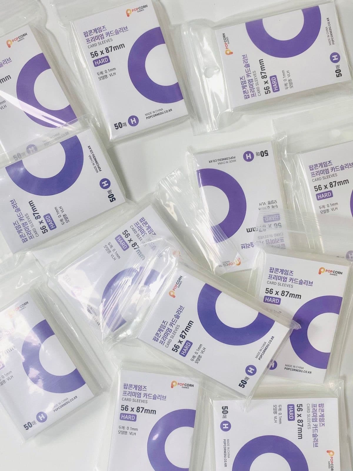 set 10 sleeves transparentes