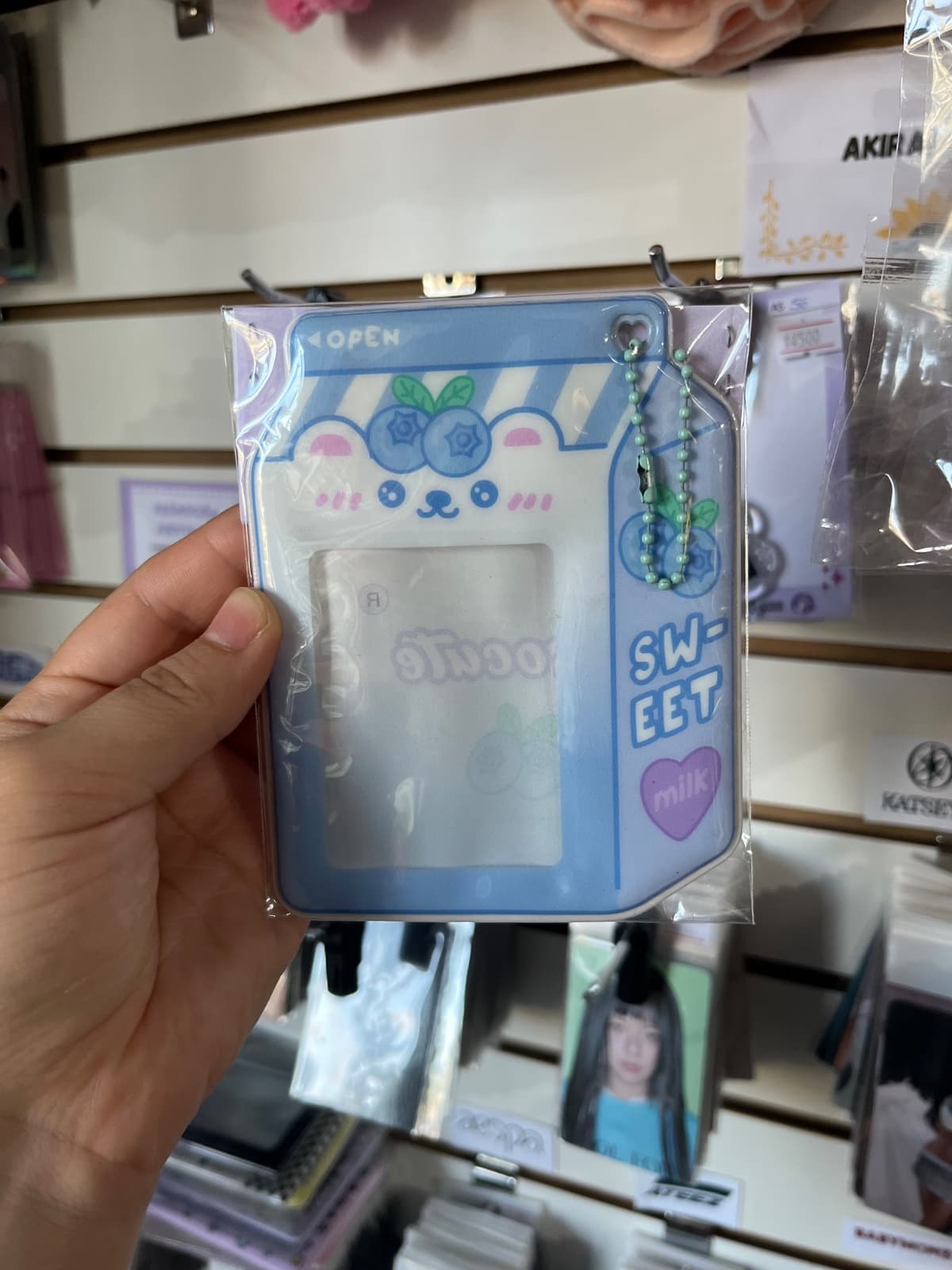 holder leche celeste