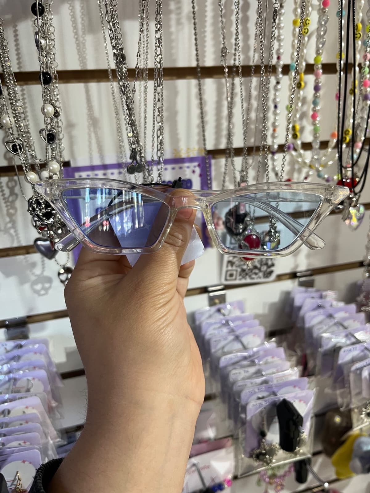 gafas cat eye celeste