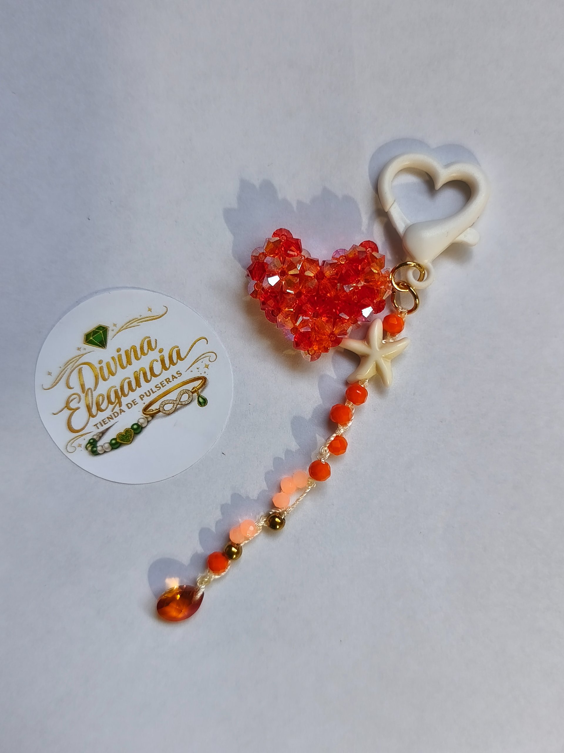 Llavero corazón naranja