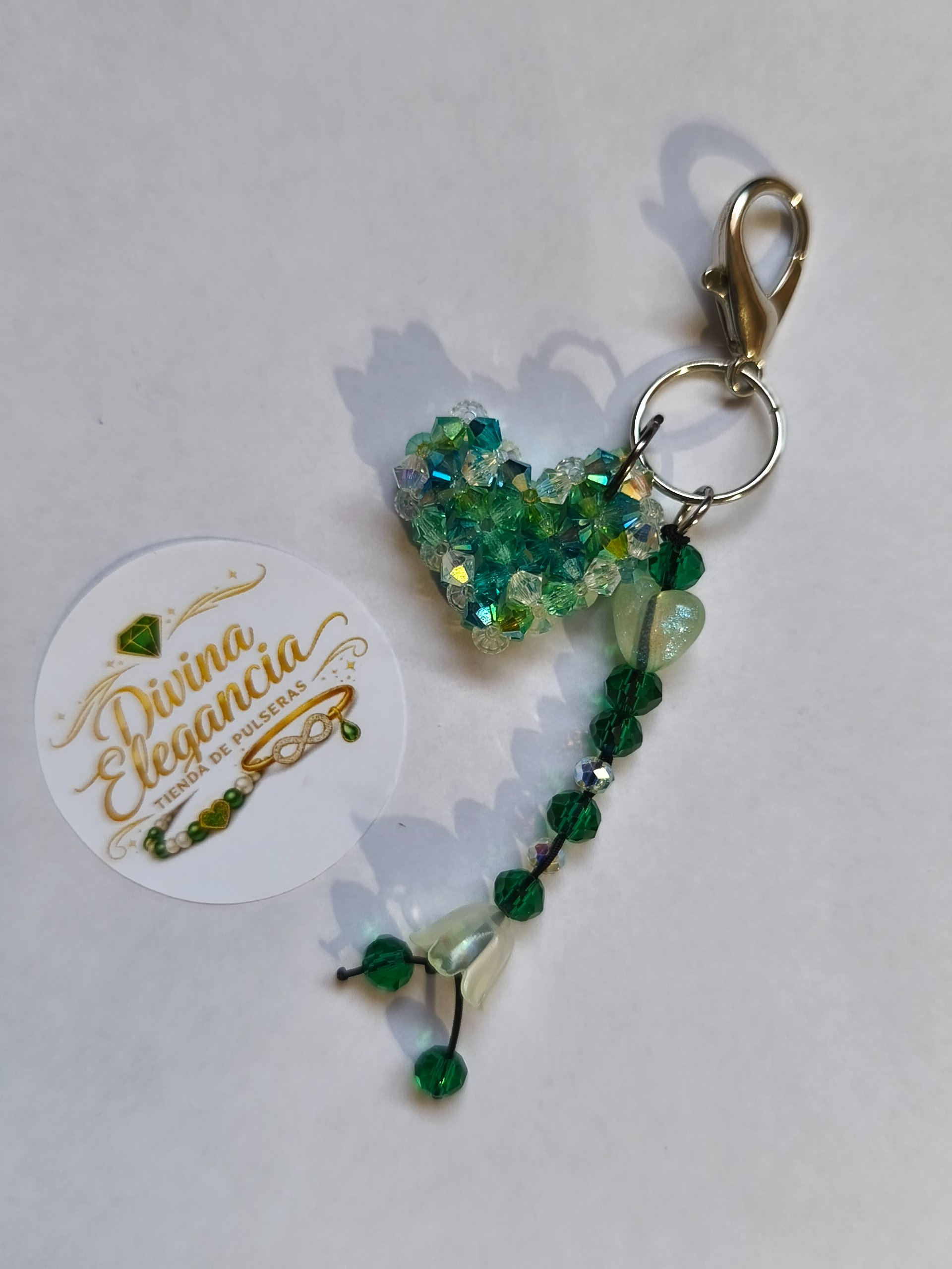 Llavero corazón verde