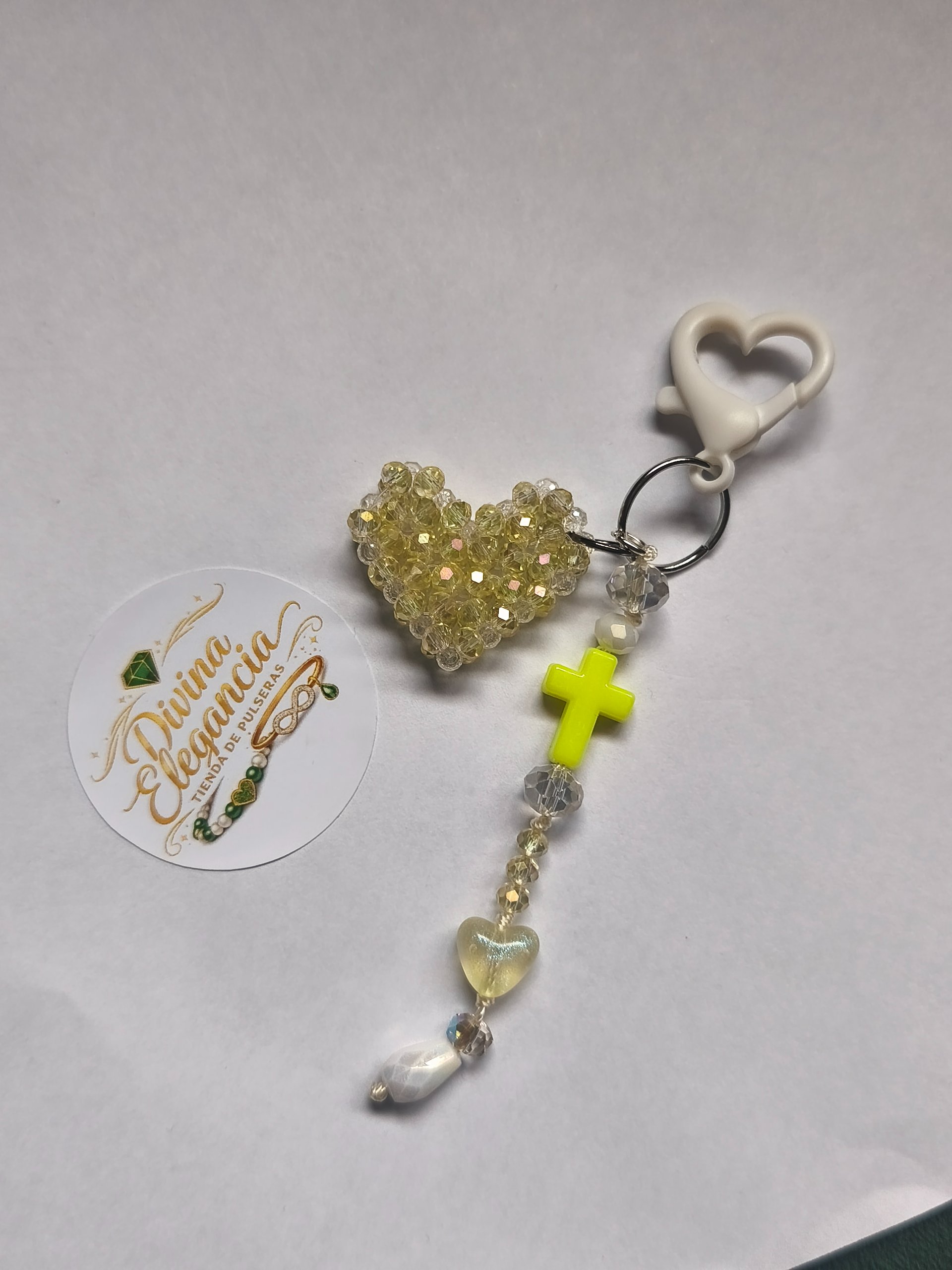 Llavero corazón amarillo