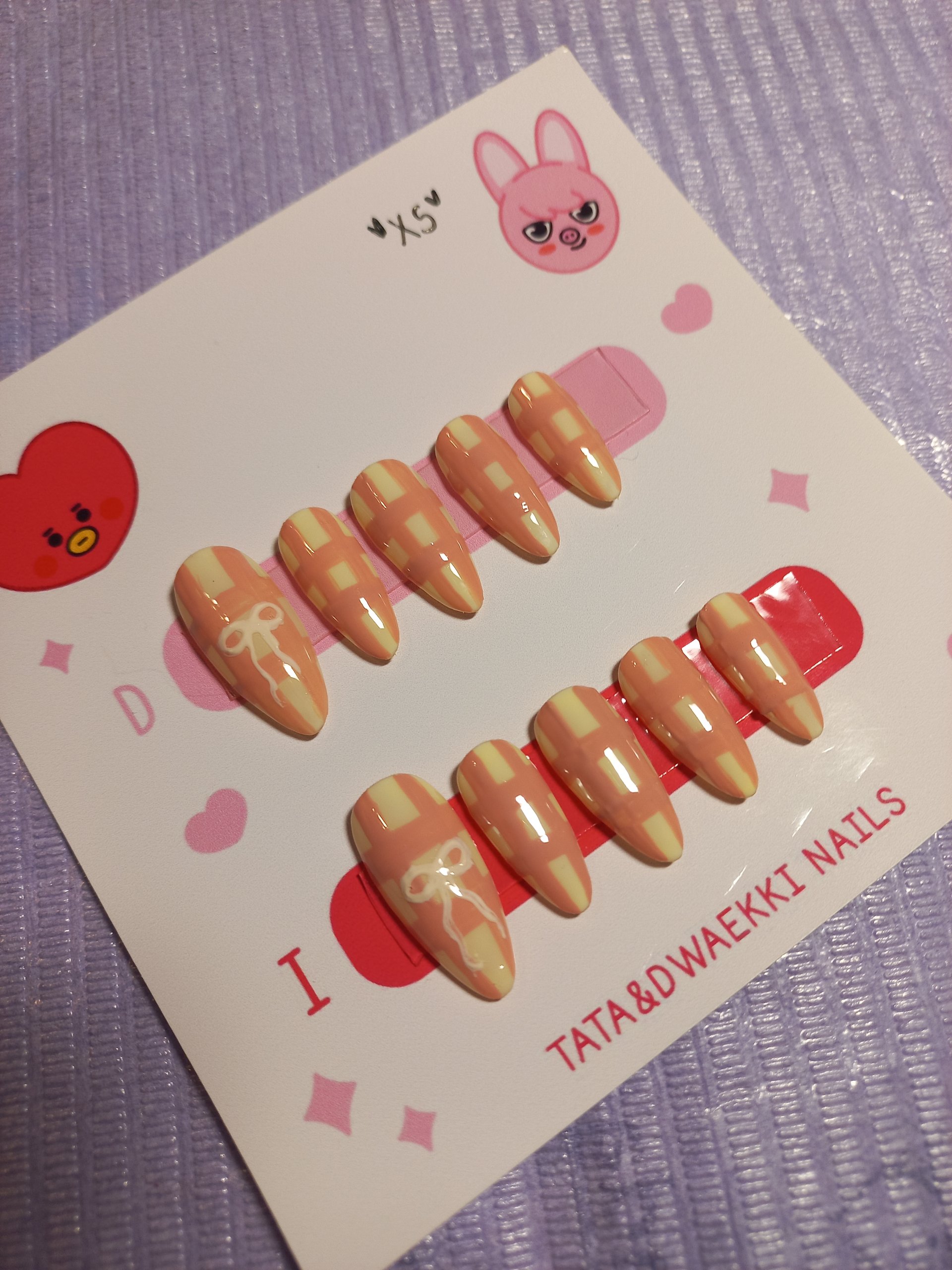 Uñas press on talla XS
