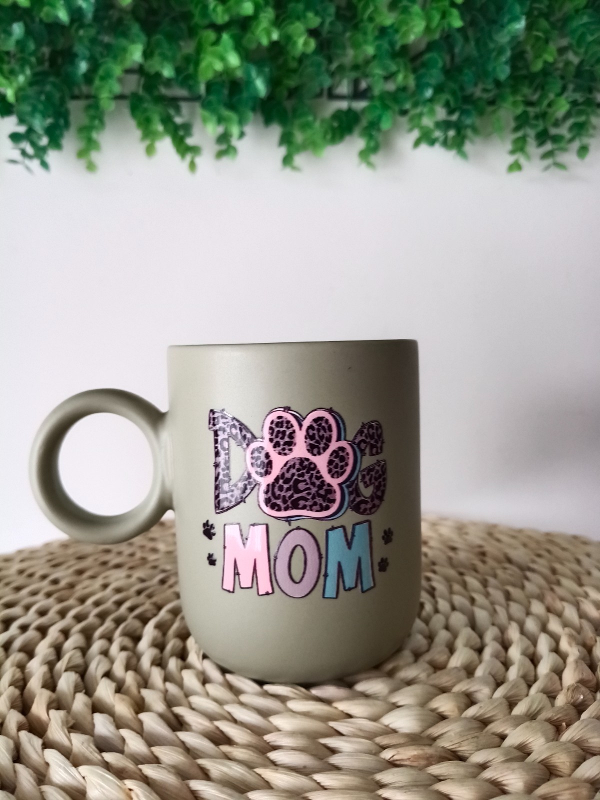 Tazón verde Dog Mom