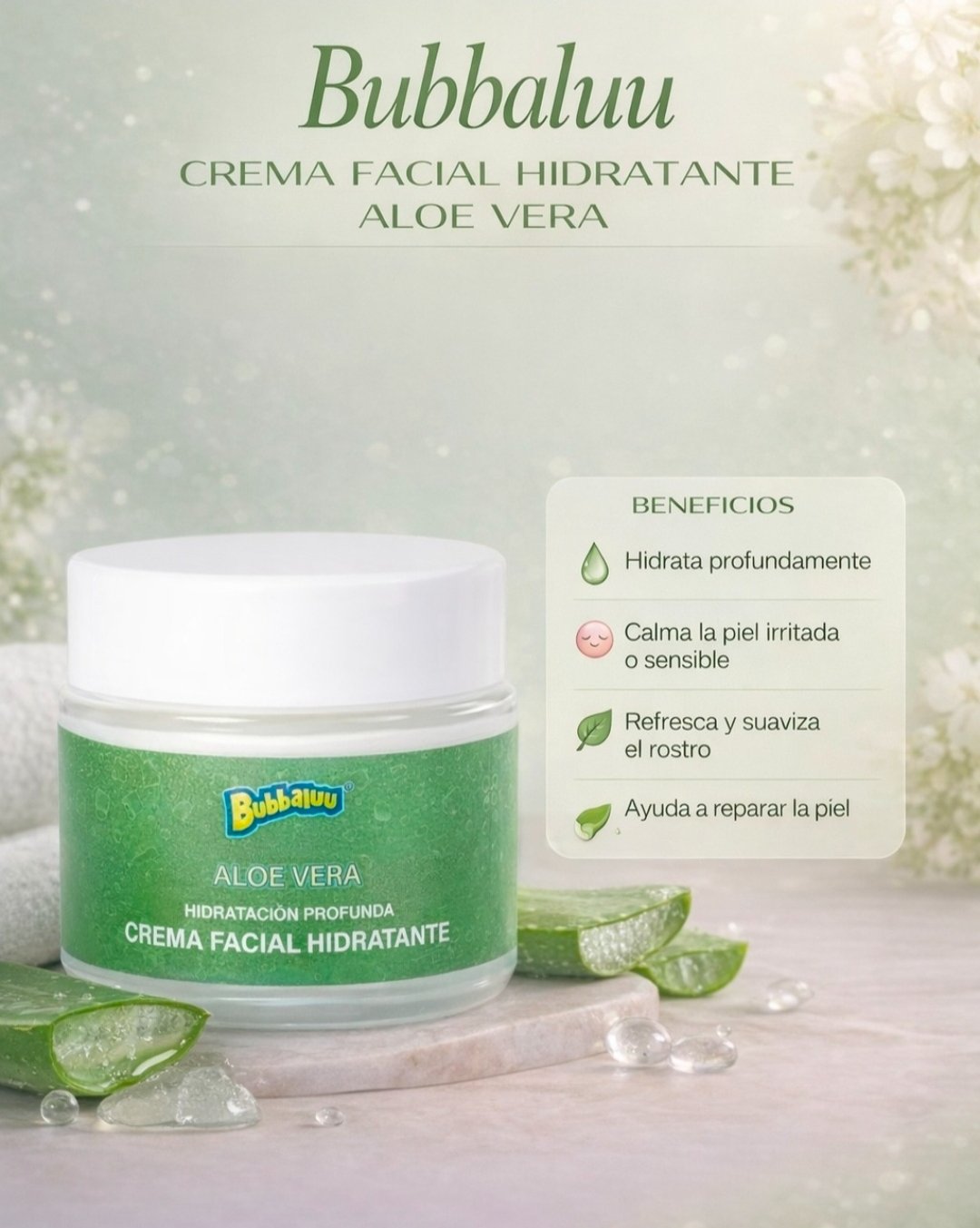 Crema facial hidratante aloe vera