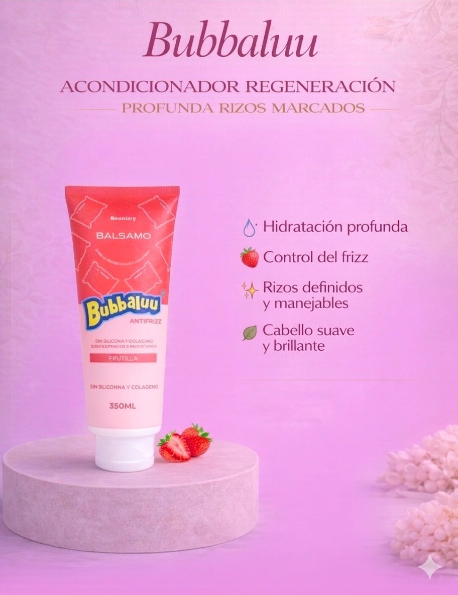 Bálsamo para rizos frutilla.
