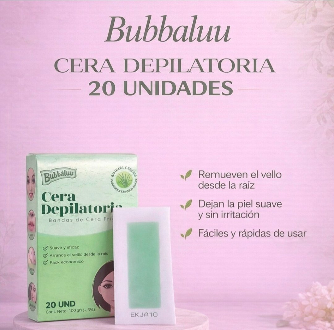 Bandas de cera depilatoria.