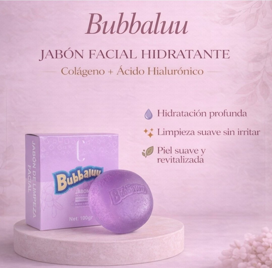 Jabón hidratante con colágeno y Ácido Hialurónico.