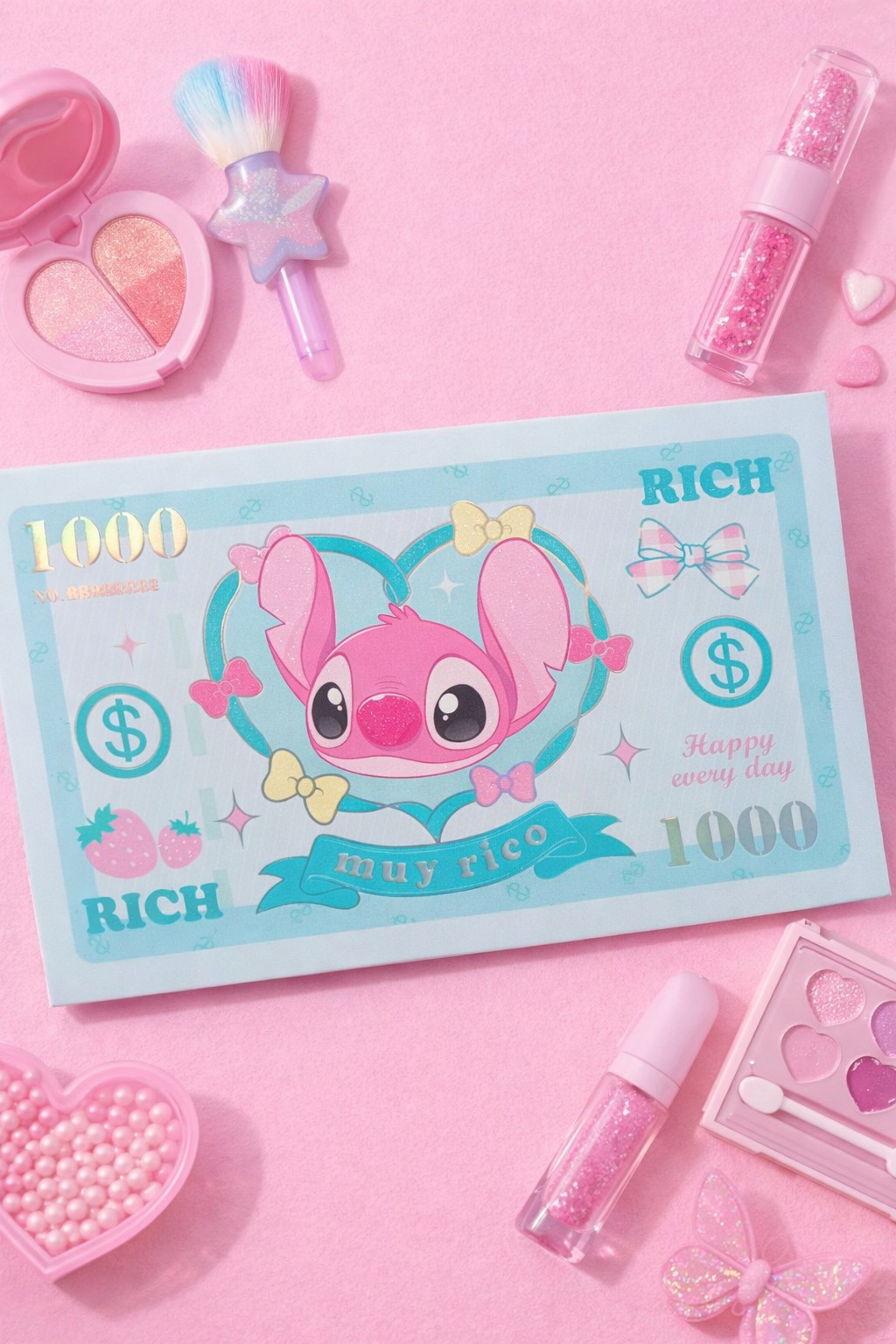 Estuche de sombras de maquillaje niña de Stitch