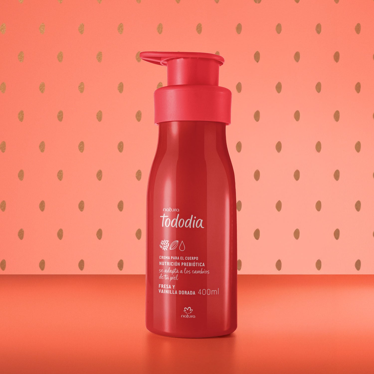 Crema Cuerpo Fresa y Vainilla Dorada