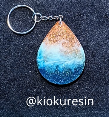Llavero Art-Resin Efecto playa