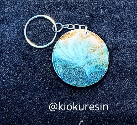 Llavero Art-Resin Efecto playa