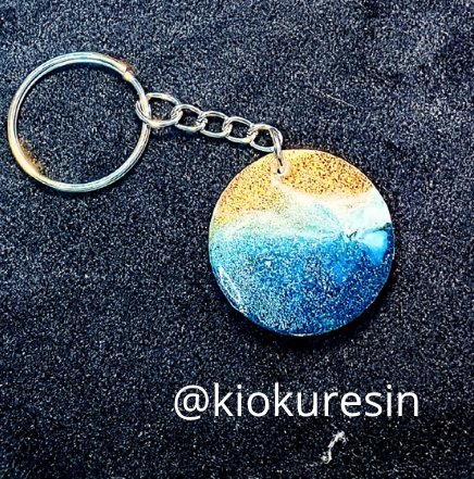 Llavero Art-Resin Efecto playa