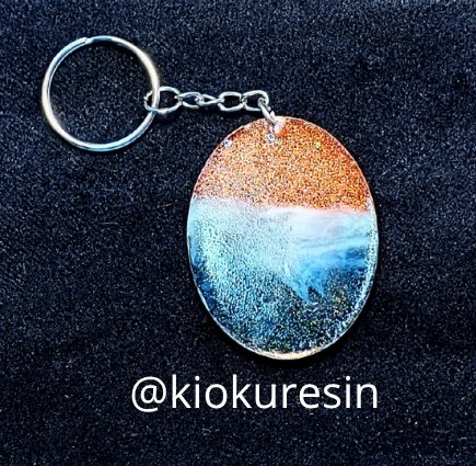 Llavero Art-Resin Efecto playa