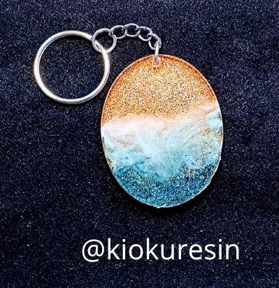 Llavero Art-Resin Efecto playa