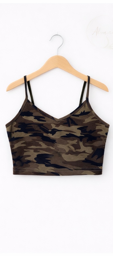 Crop top militar
