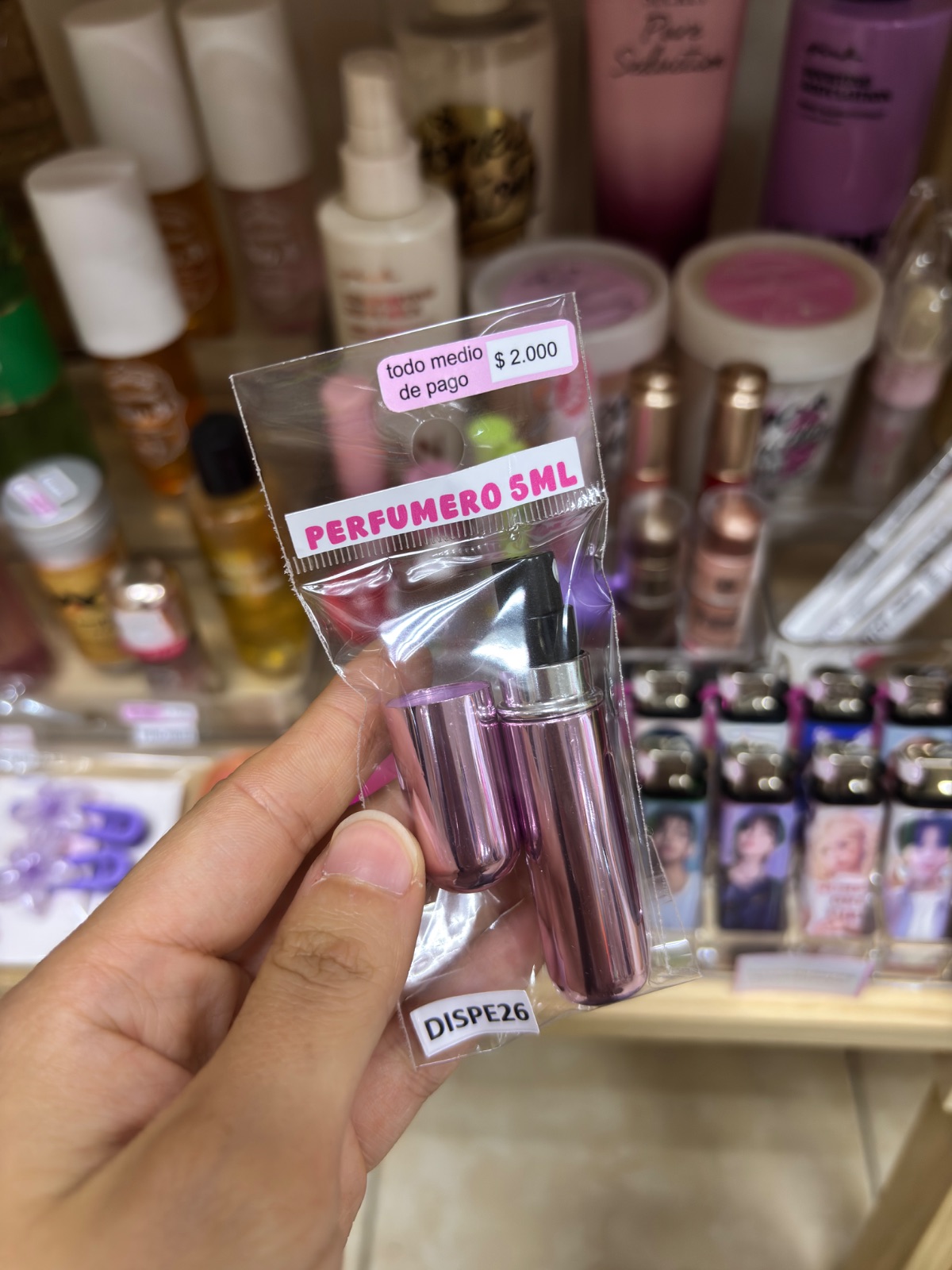 Perfumero rosado claro 5ml