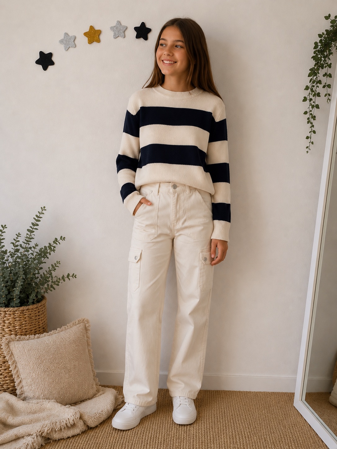 Jeans cargo flare zara 13/14  2