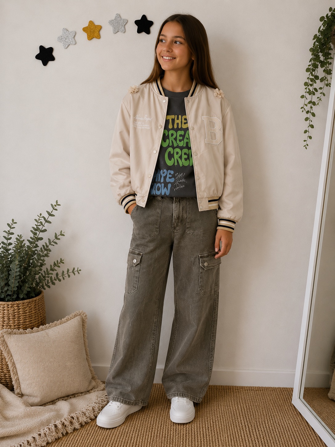 Jeans zara verde 13/14 2