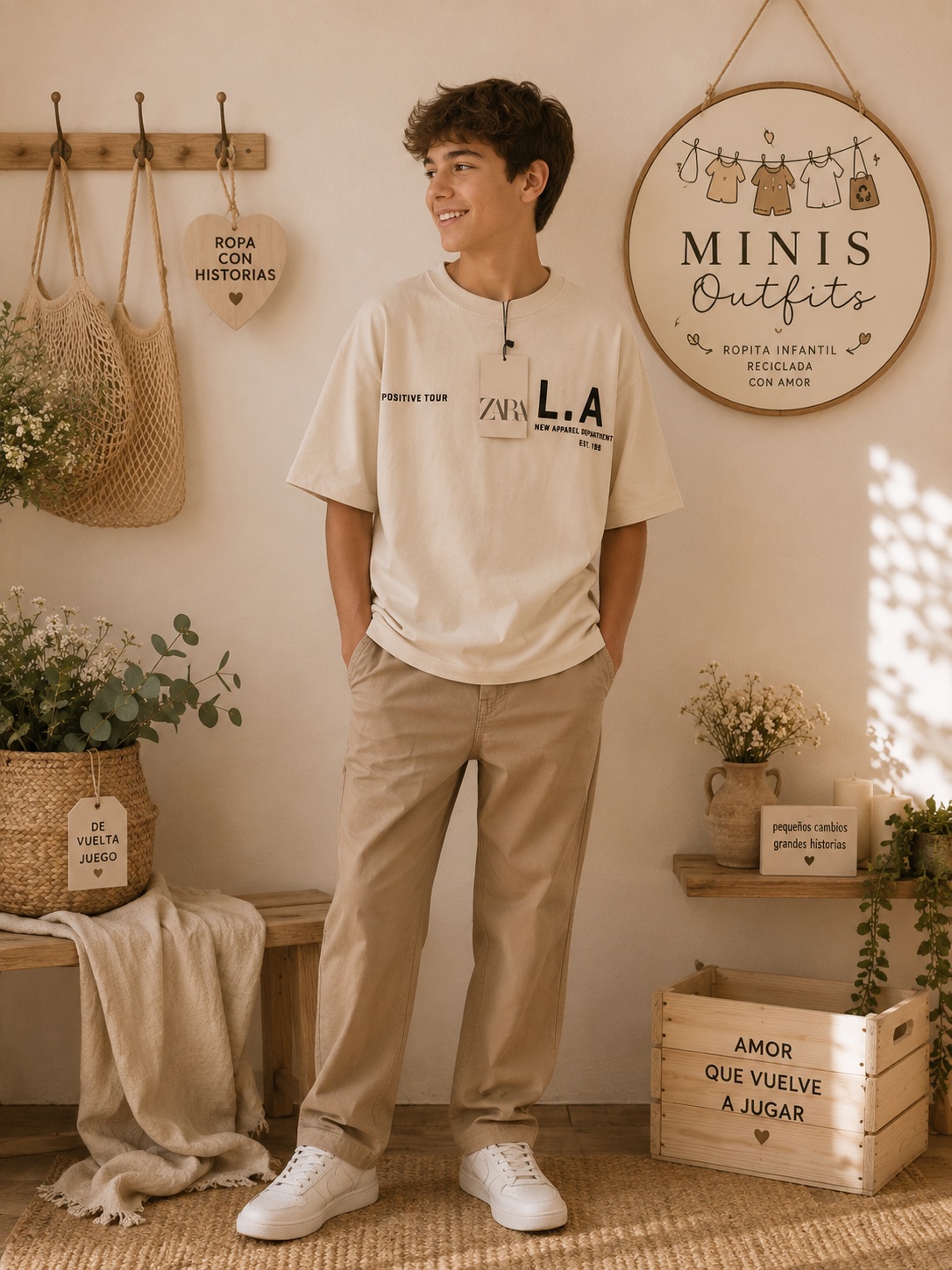 Pantalon tela zara niño 13/14 T