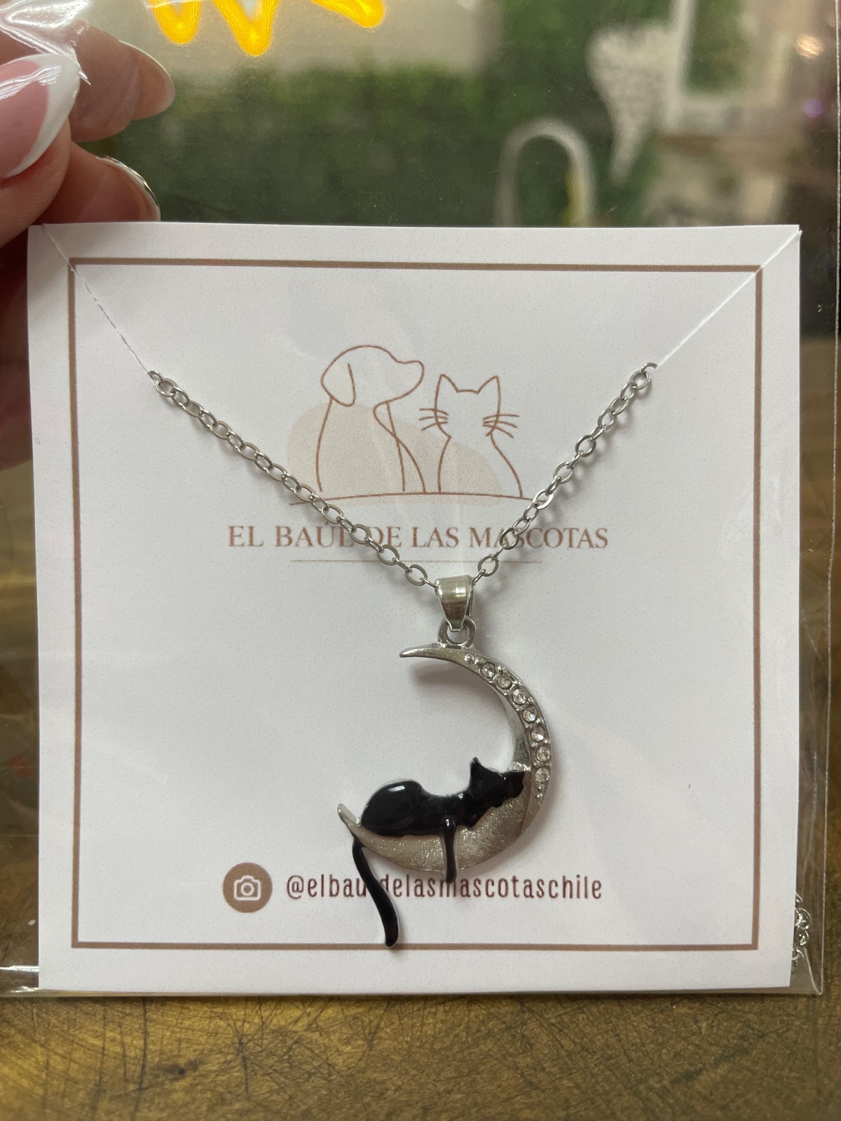 Collar luna gatito negro