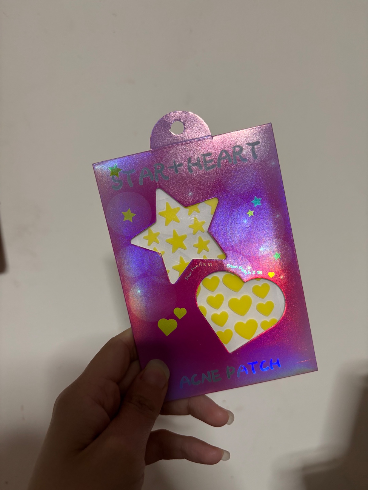 Parches para acné estrellas y corazones