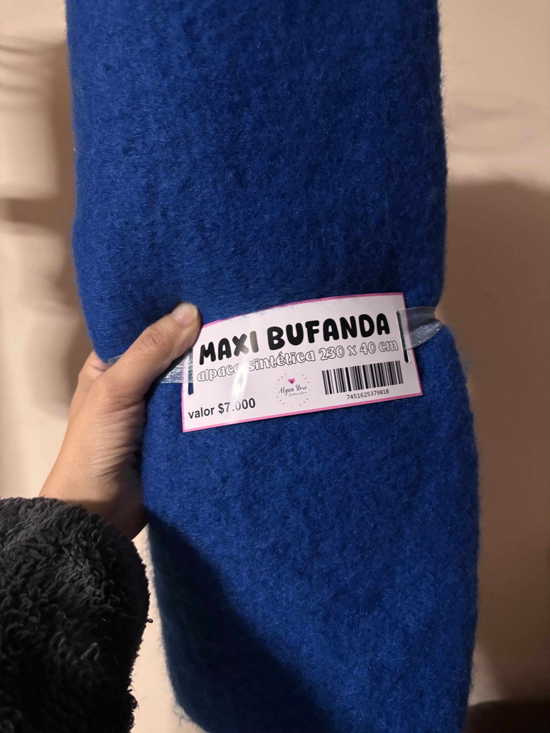 MAXI BUFANDA AZUL
