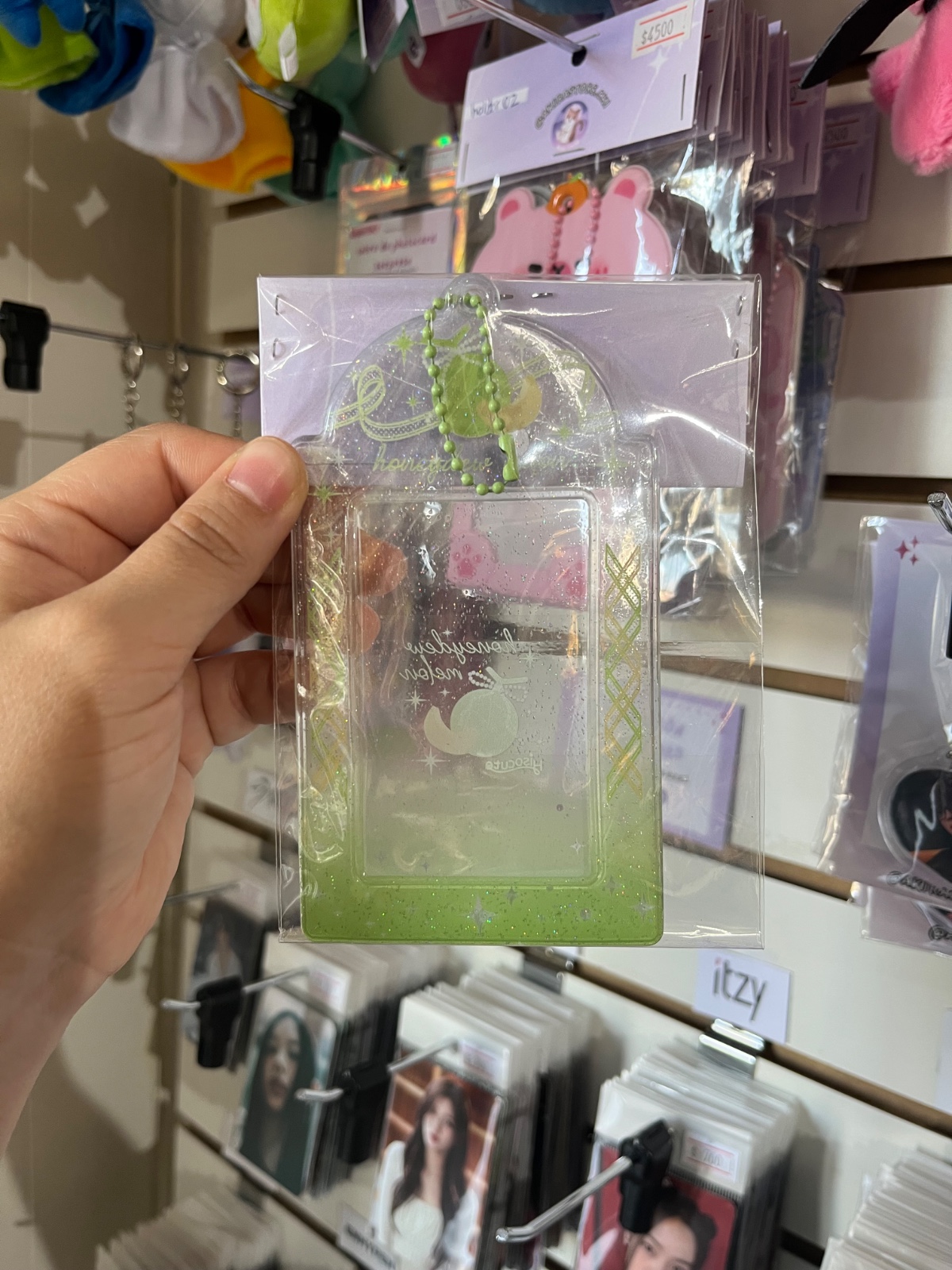 holder transparente verde