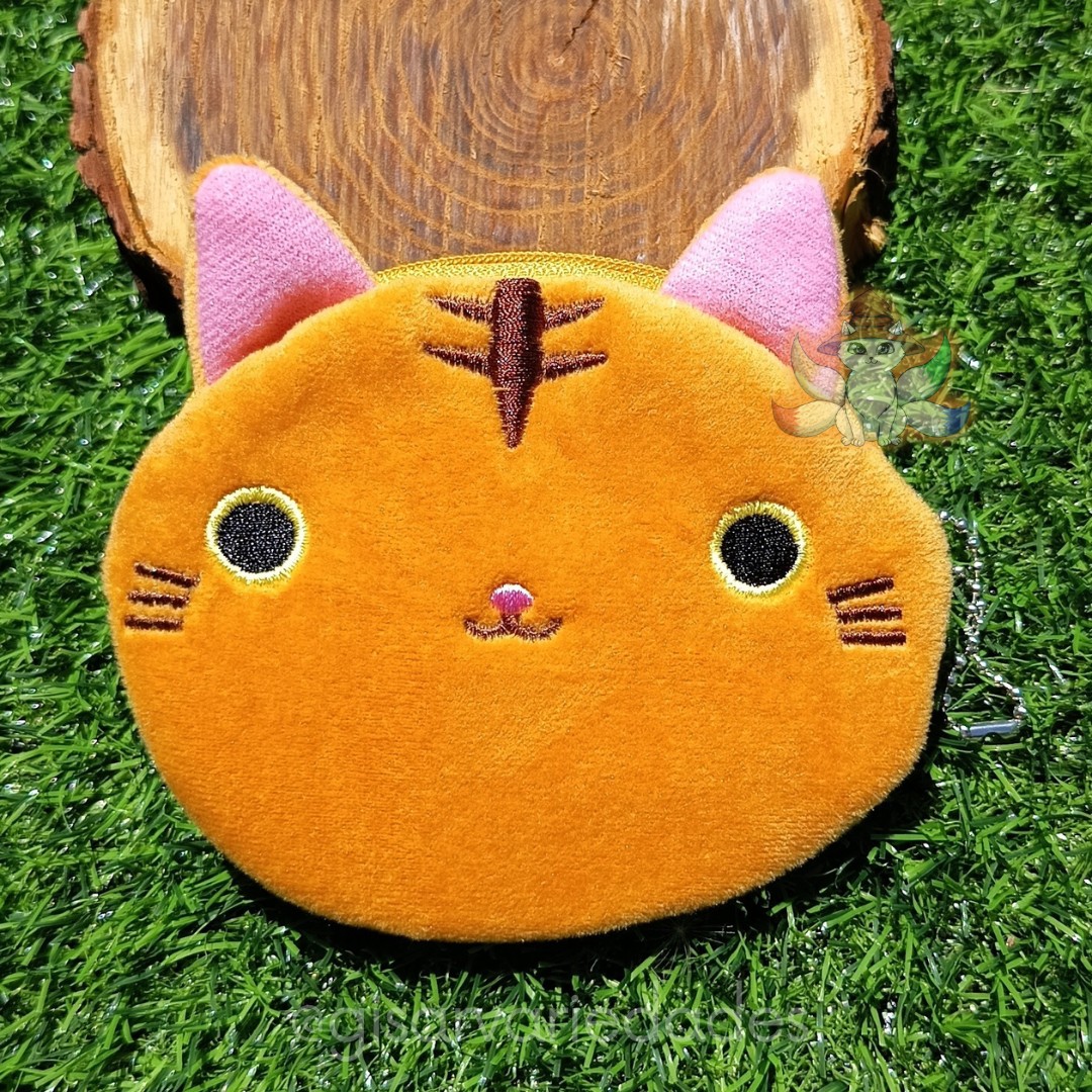 Monedero gato naranja