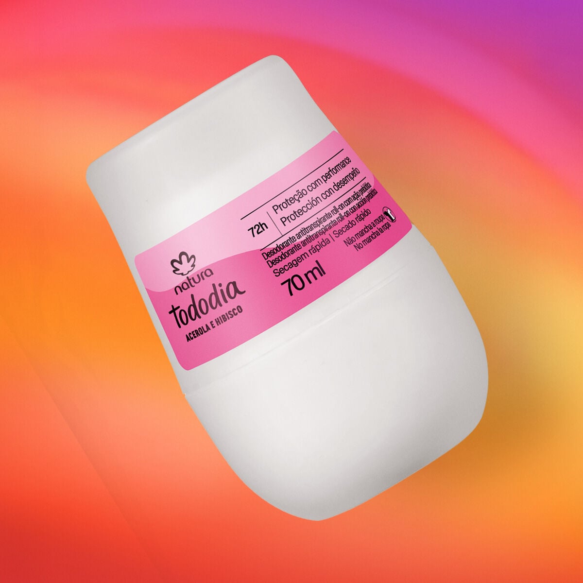 Desodorante antitranspirante Roll-on Acerola e Hibisco 
