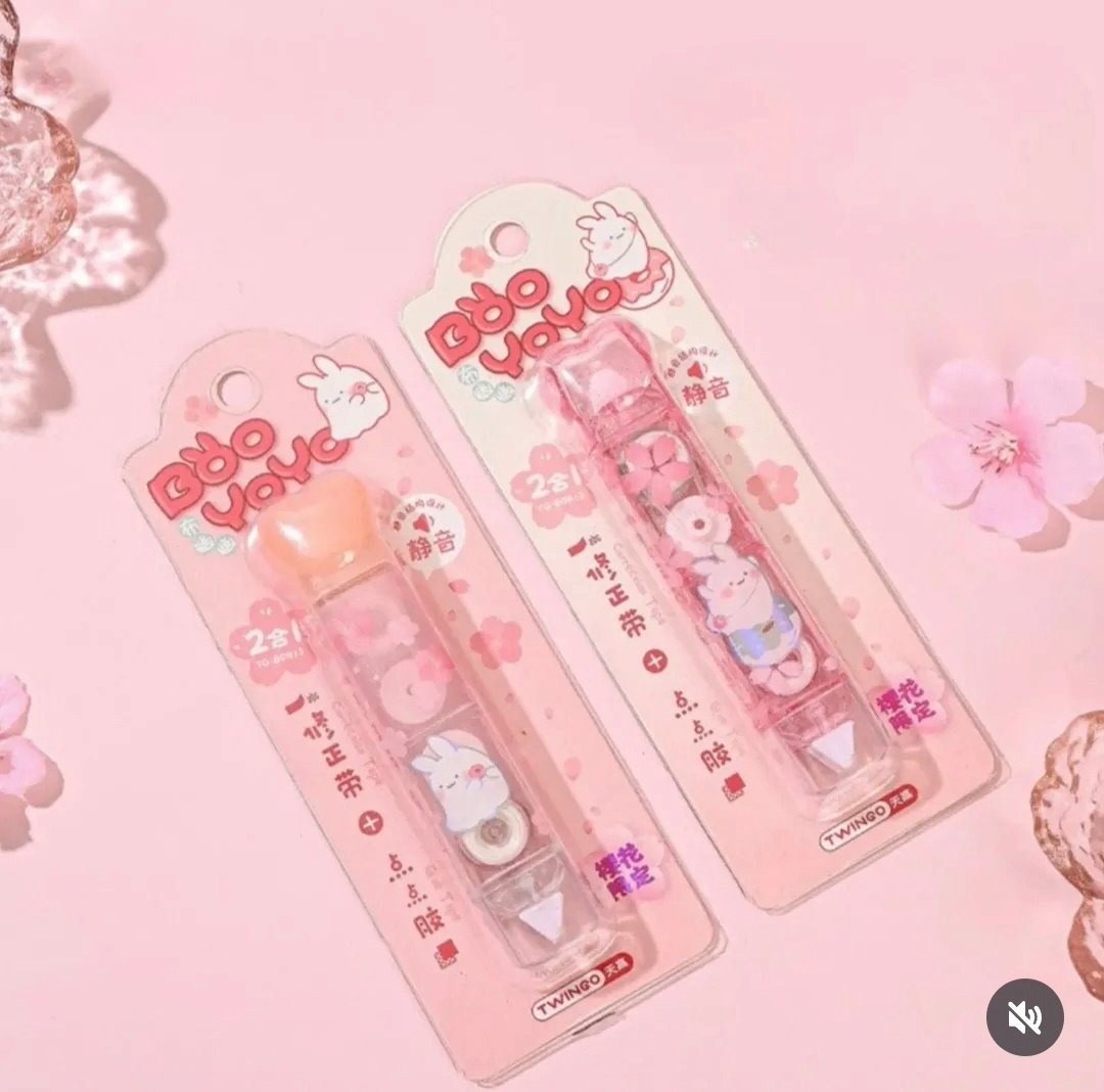 Corrector + pegamento en cinta