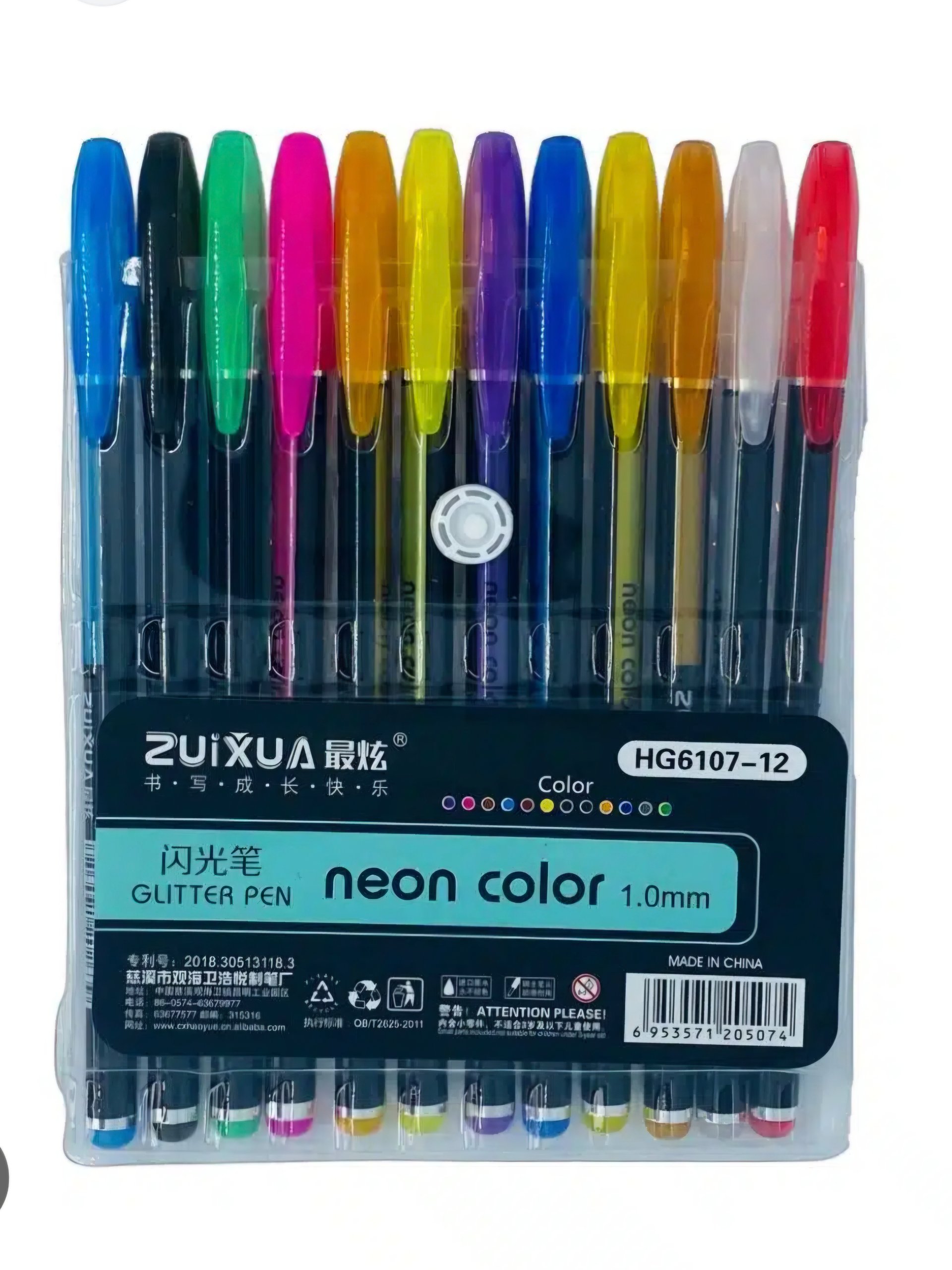 Set neon color 12 lápices