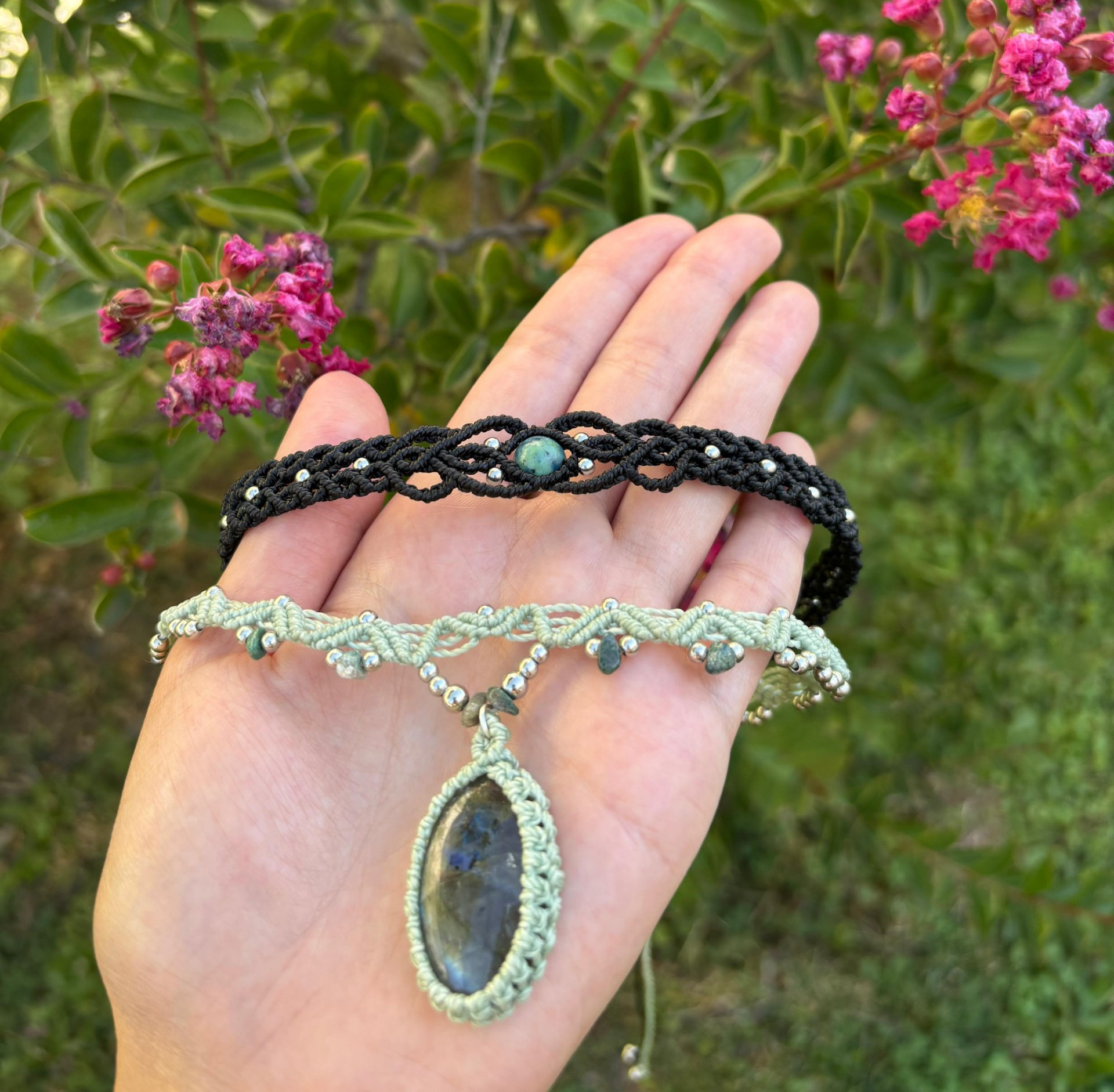 Choker Amuleto labradorita 2