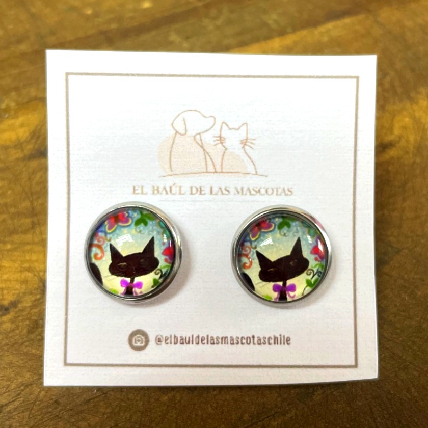Aros Gatito Negro