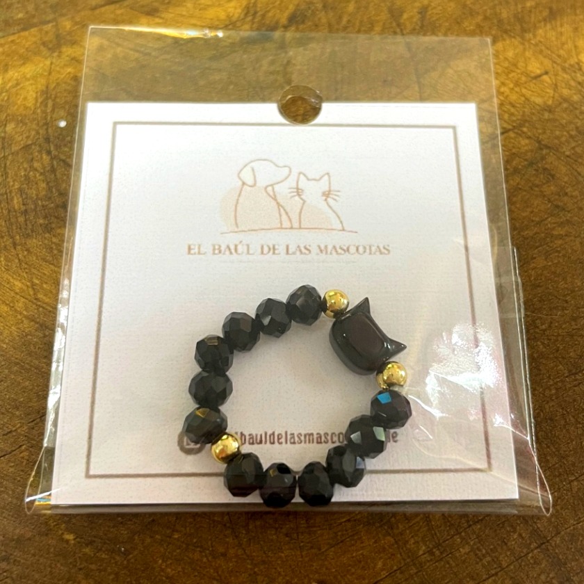 Anillo pelotitas negras