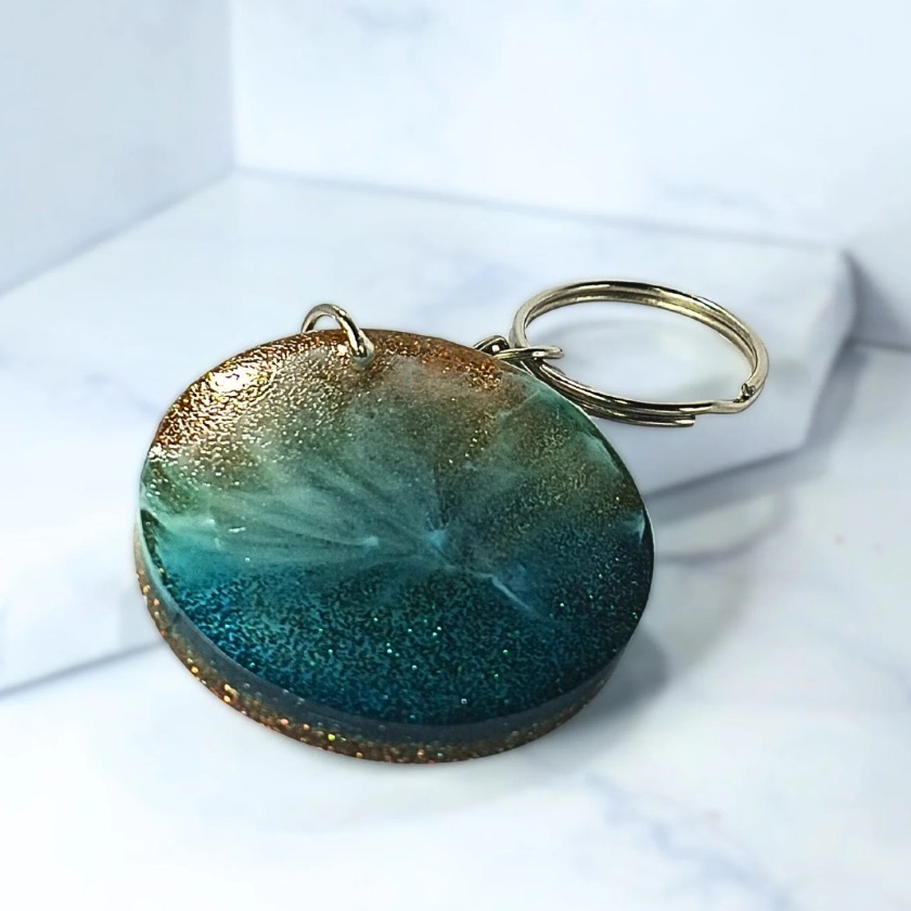 Llavero Art-Resin Efecto playa